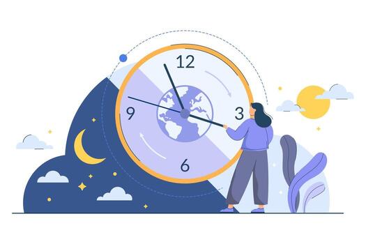 Daily awareness rhythm clock showing micro-moment checkpoints throughout the day from morning to evening